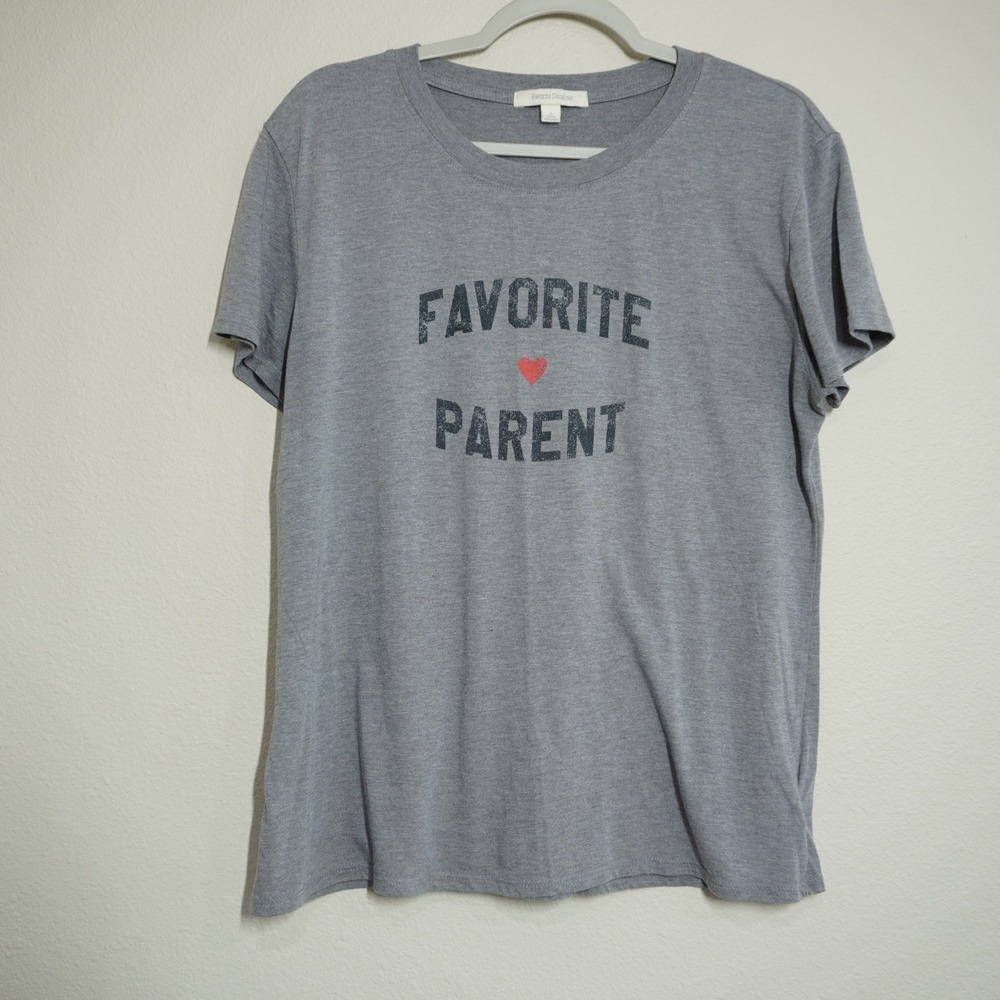Favorite Daughter Size Large Favorite Parent Graphic Tee Heather Grey T-Shirt